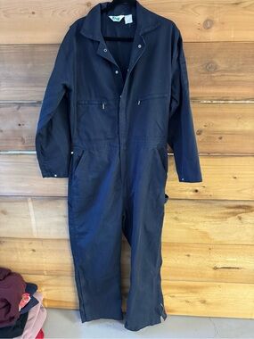 Vintage Key Men's Navy Work Coverall Jumpsuit
